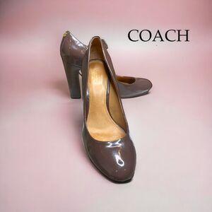 Coach Heels Pumps Women's Size 10 Patent Leather Brown